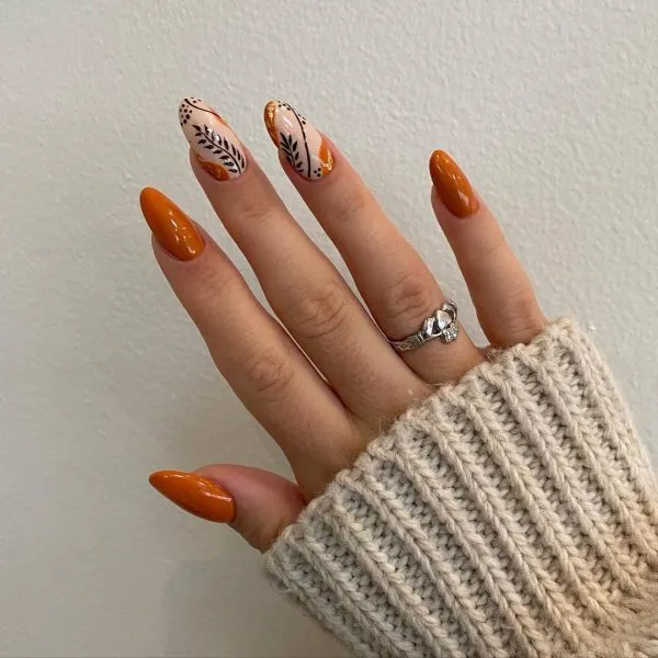 branch nail design