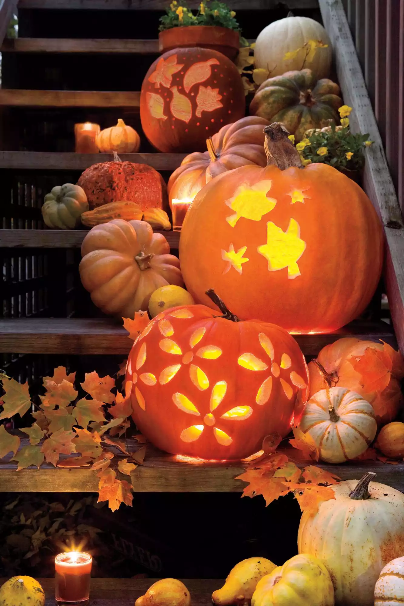 light for carved pumpkin